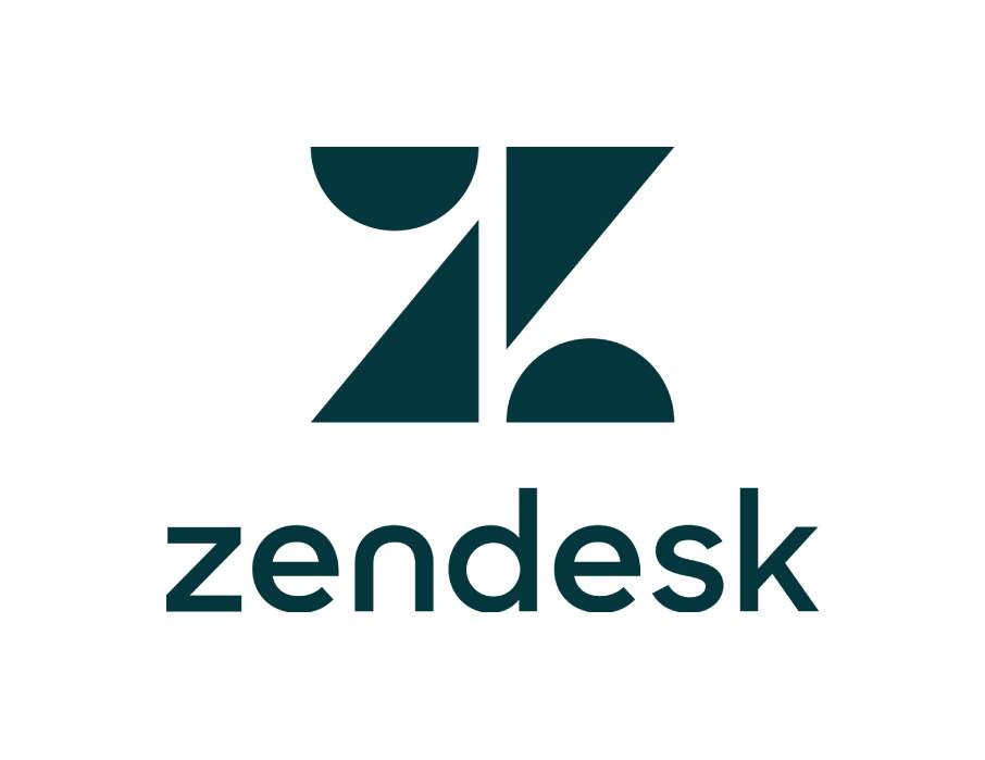 Zendesk logo featuring green and black lettering, symbolizing customer service and support solutions.