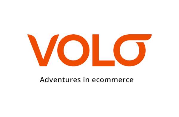 Logo of Volo, an eCommerce company, featuring a modern design that represents online shopping and digital innovation.